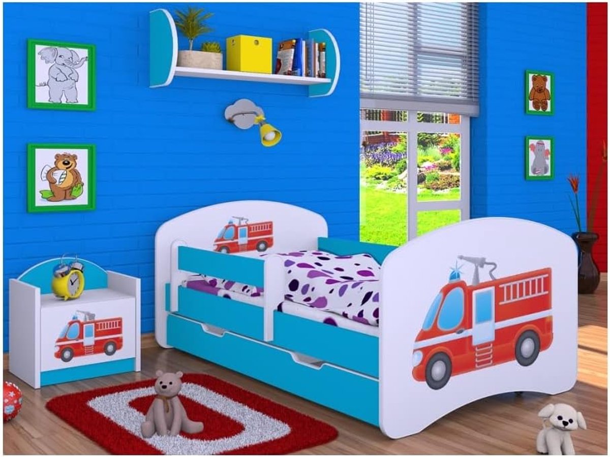 Kinderbed met matras en bedlade voor jongens - 160x80 cm