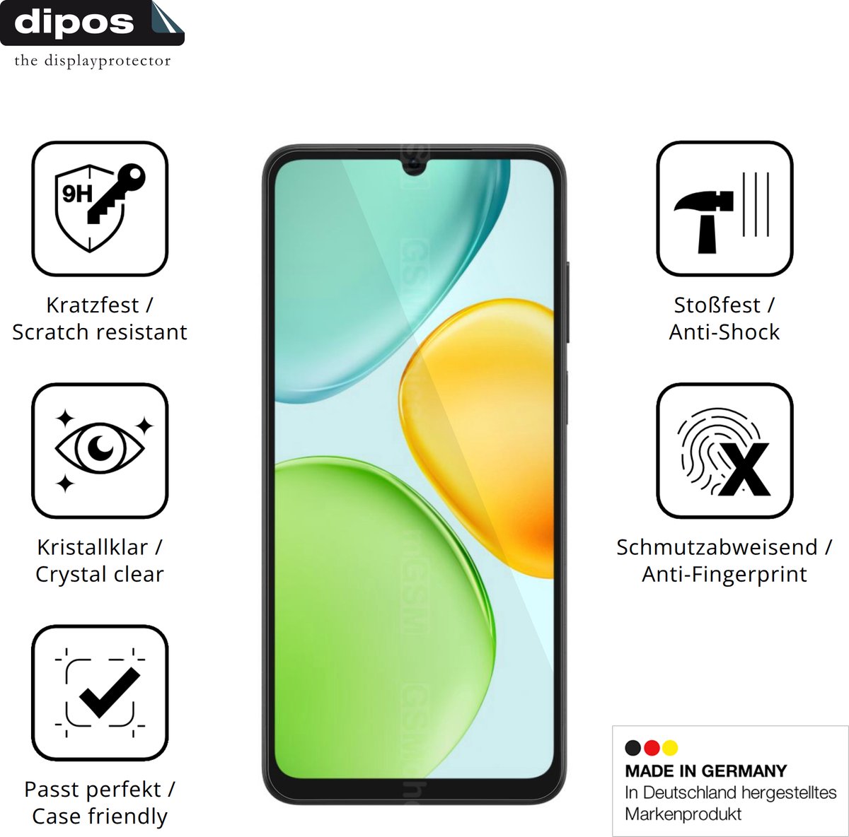 dipos – 2x Pantserfolie geschikt voor Honor Play 60A | 9H Screenprotector