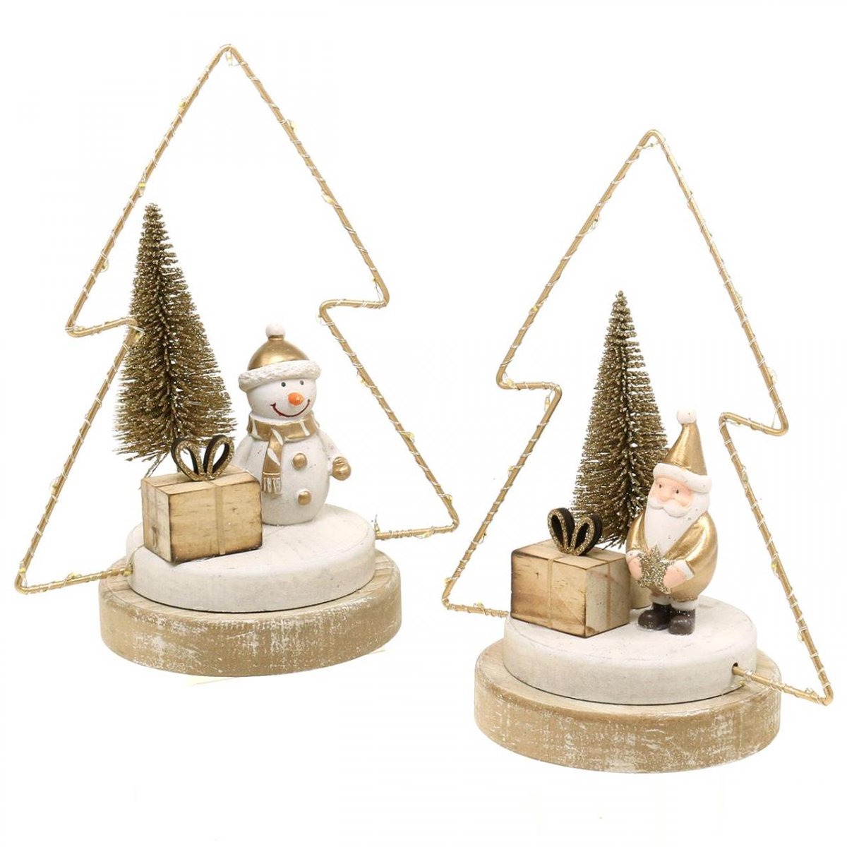 Tafeldecoratie Kerst LED spar Voor batterij H21cm, set van 2, 2 Stück