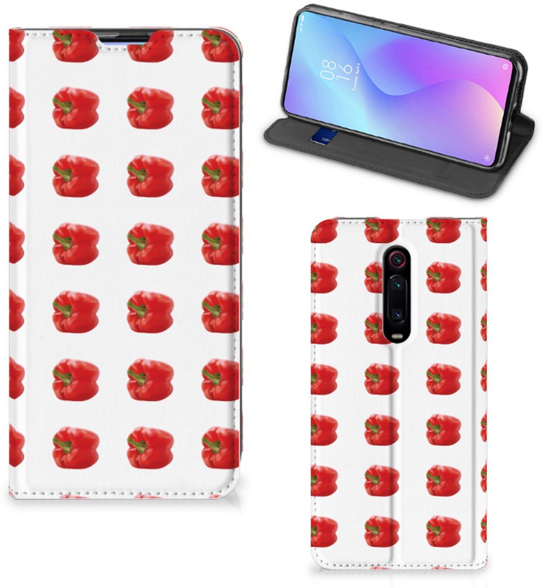 Book Case voor Xiaomi Mi 9T Pro Flip Style Cover Paprika Red