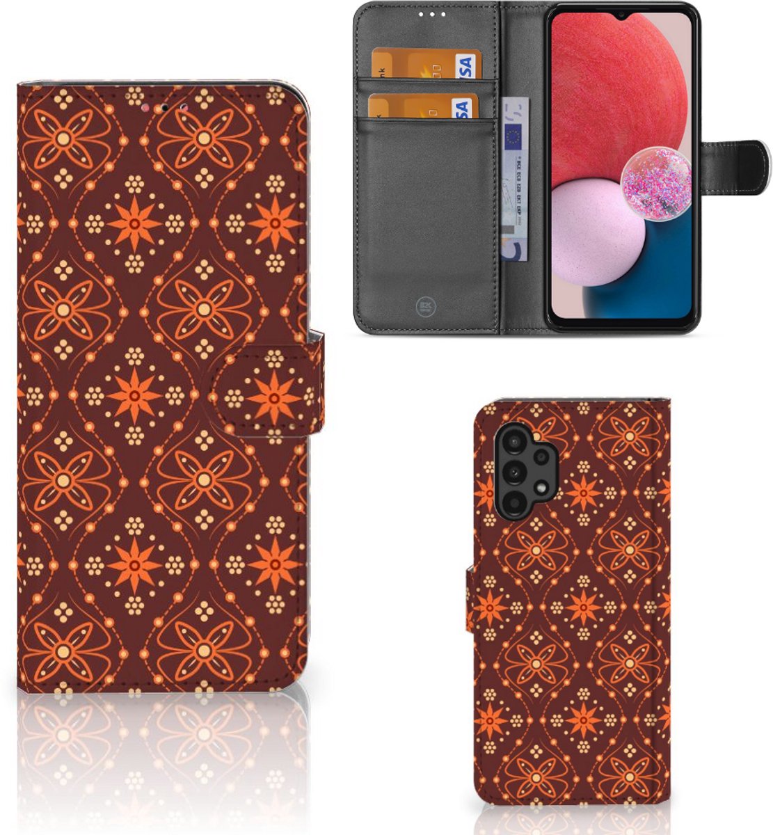 Samsung Galaxy A13 (4G) Telefoon Hoesje Batik Brown