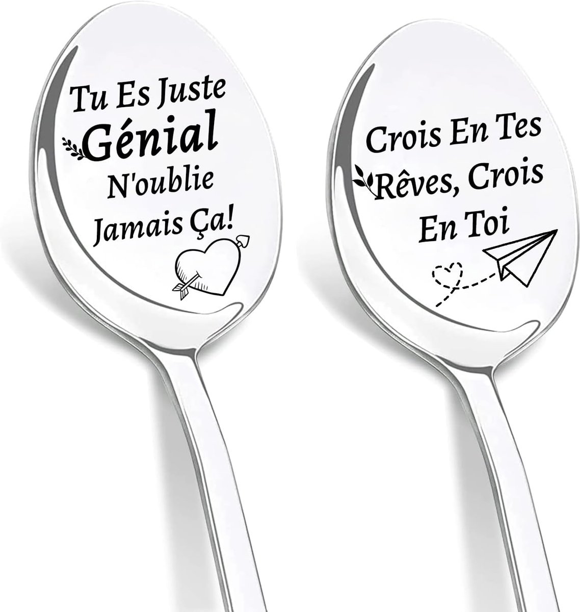 Gepersonaliseerde Roestvrijstalen Theelepels - Perfect Cadeau voor Dames en Jubilea