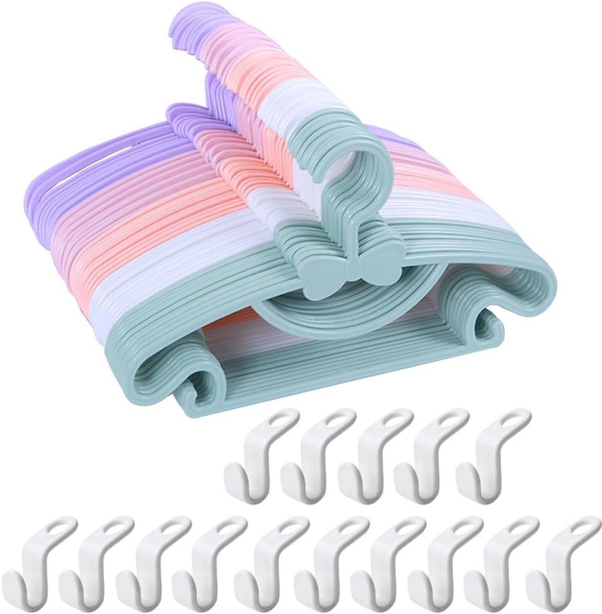 Kleerhangers voor baby's en kinderen - 50 stuks, 29,5 cm