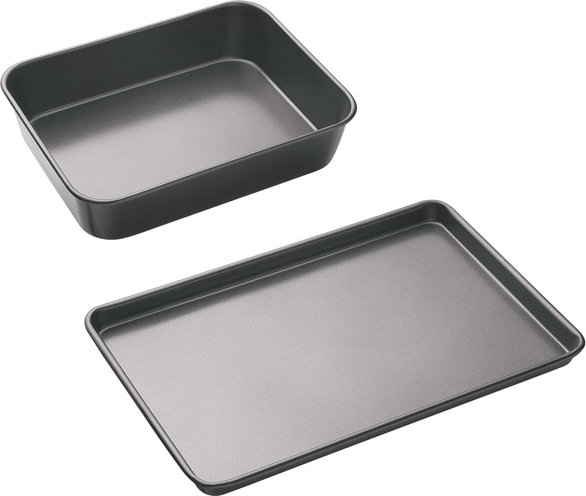 Set van 2 Antiaanbak Ovenschalen en Bakplaten - Koolstofstaal voor Oven en Grill