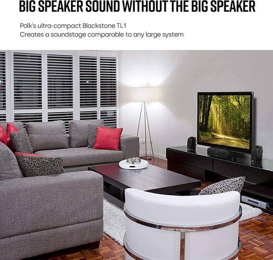 Center Speaker Zwart voor Home Cinema - Compacte Geluidskwaliteit — afbeelding 4