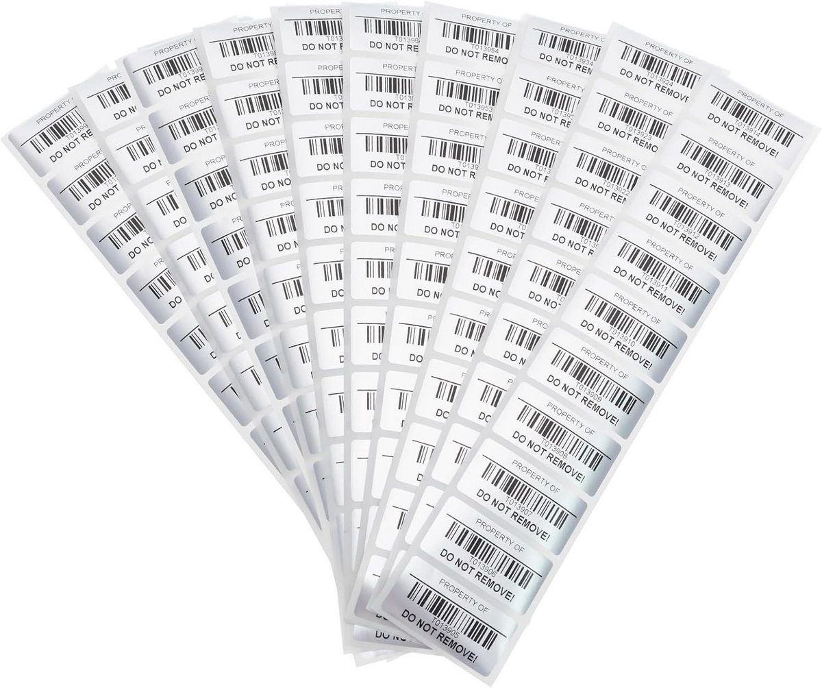 100x Beveiligingsstickers - Transfer Tamper-Proof Zilveren Garantie Labels (25x50mm)