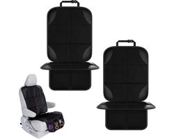 Kinderstoelonderlegger - Stoelbeschermer Auto - Bescherming Kinderzitje - Antislip Waterafstotend - 2 stuks - Zwart