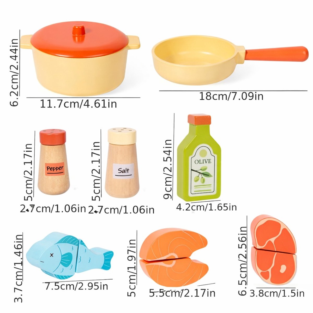 Onbekend Houten Keukenspeelset – Kookplaat, Pannen & Accessoires thumbnail 4