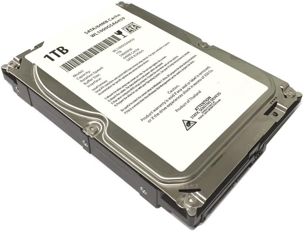 1TB Interne Desktop Harde Schijf 3.5" SATA III 5900 RPM voor PC en DVR