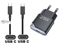 OneOne 25W snellader + 3,0m sterke USB C naar C kabel. GAN lader. PD PPS oplader adapter past op Samsung Galaxy S10, S10e, S20, S21, S22, S23, S24, S25, S26 (Edge, FE, Lite, Plus +, Ultra)