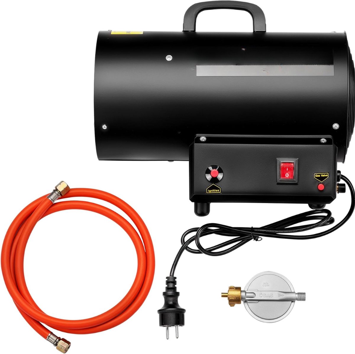 DnA® Gaskachel - Gaskachels Met Gasfles - Gaskachel Camping - Zwart - 36cm x 18cm x 31cm