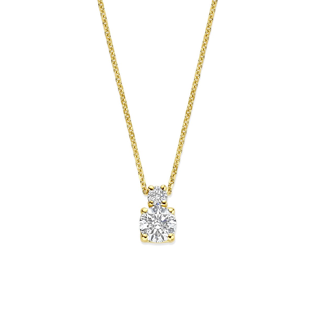 Collier lab grown diamant 0.45ct g vs 40 - 42 - 44 cm