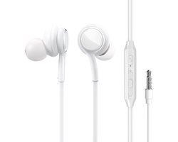 Bedrade in-ear oordopjes met microfoon – 3,5mm jack – HiFi audio & krachtige bas – 45° ergonomisch ontwerp – Joyroom – Wit