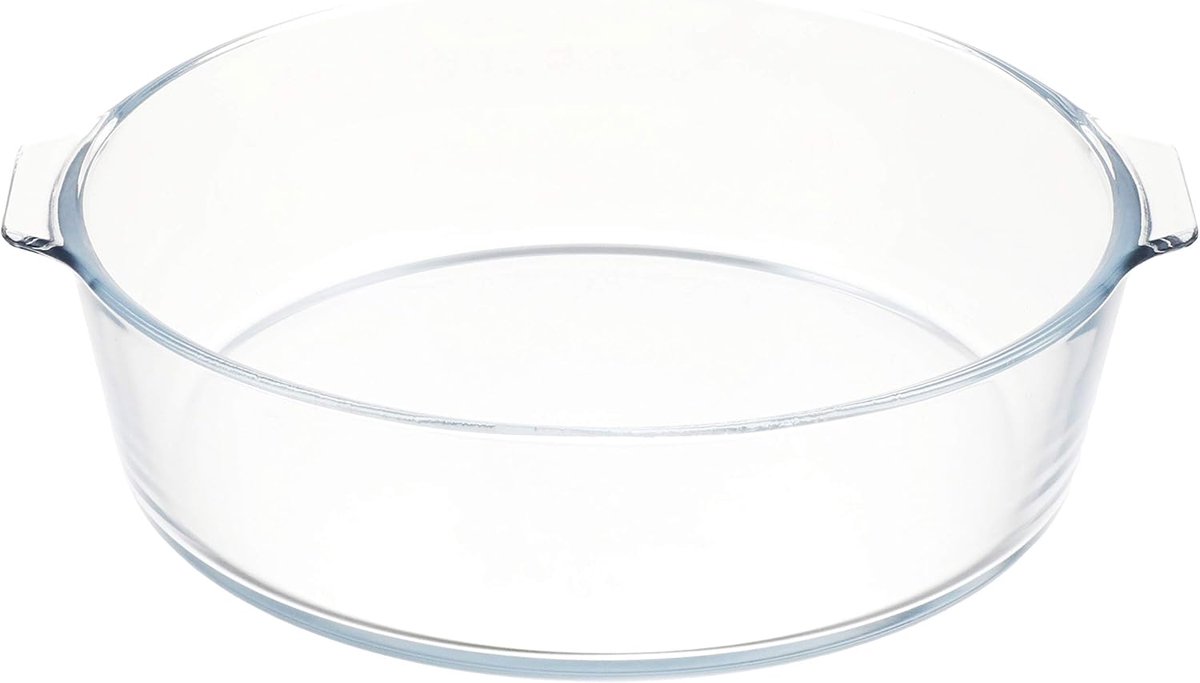Ovenschaal Glas - Gratineerschaal Bakvorm - Oven Gebruik - Hittebestendig Materiaal - 23cm Rond - Transparant