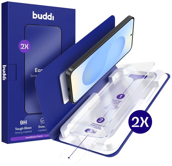 Samsung Galaxy S24 S25 Tempered Glass Screenprotector 9H+ Gehard Glas Duo Pack met Installatietray