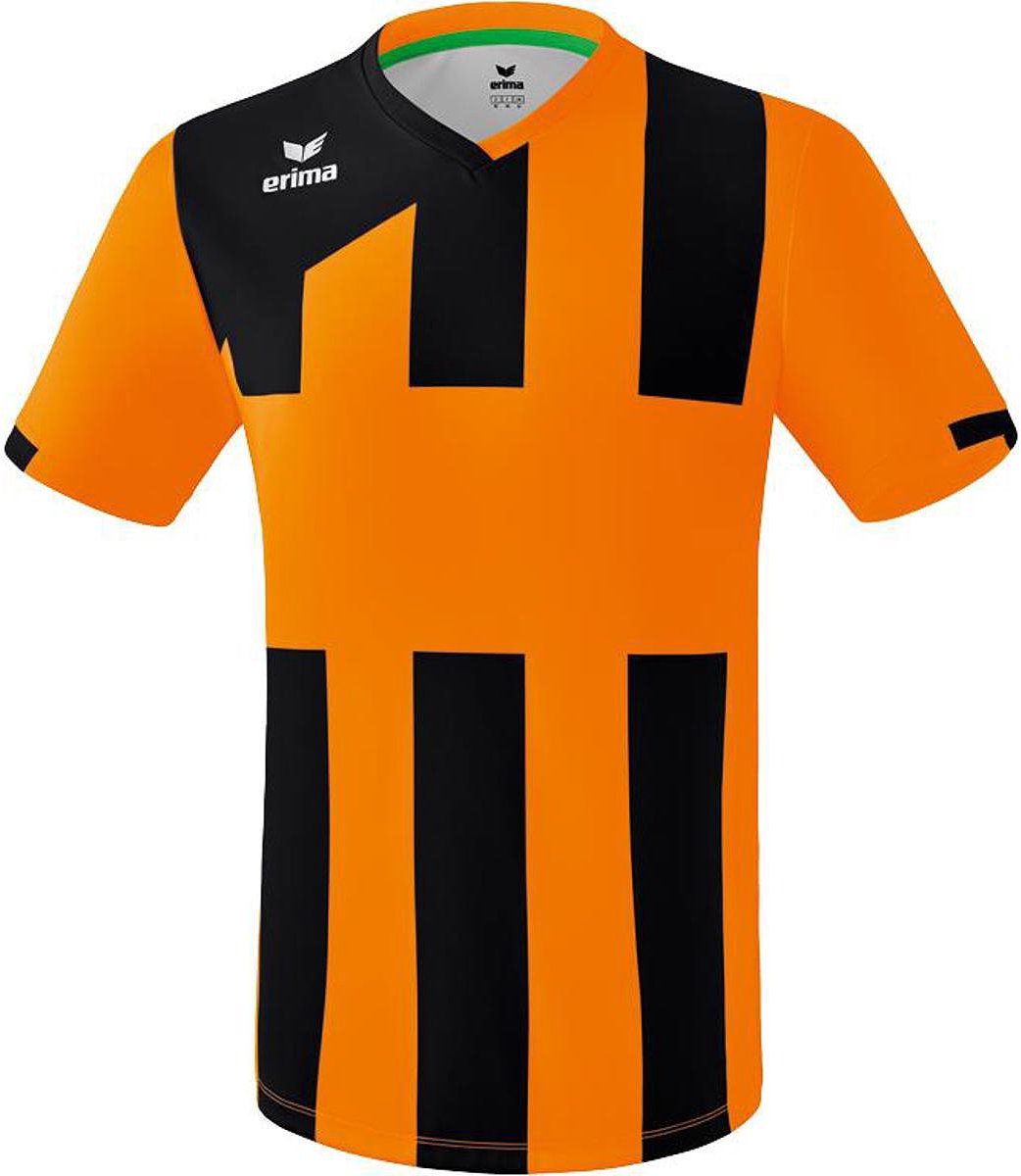 Erima Siena 3.0 Shirt Korte Mouw Heren - Oranje / Zwart | Maat: M