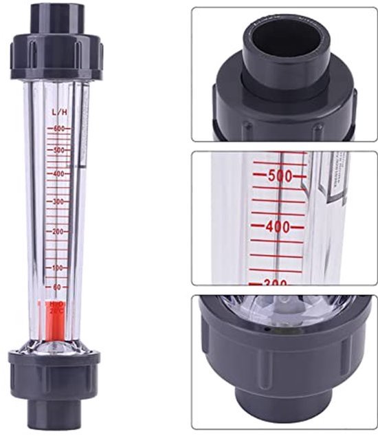Vloeistofstroommeter LZS-25(D) – 60-600 L/h – ABS Kunststof – Transparant Paneel – Voor Water En Andere Vloeistoffen – Tot 0,6 MPa – 0-60°C