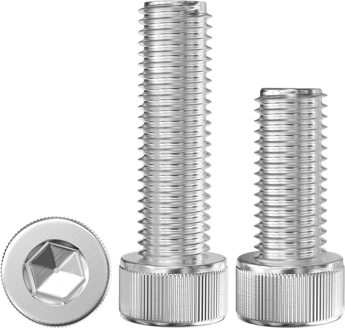Cilinderbouten M8 - Binnenzeskant schroeven - Bevestigen van onderdelen - Gekarteld voor handvast - M8 x 30 mm - Roestvrij staal