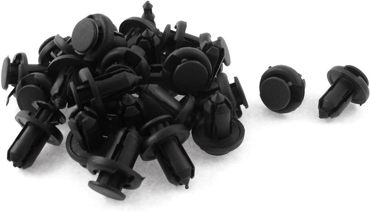 Plastic Rivetten - Bevestigingsclips Paneel - Auto Interieur - 10mm Gat Diameter - 30 Stuks - Zwart