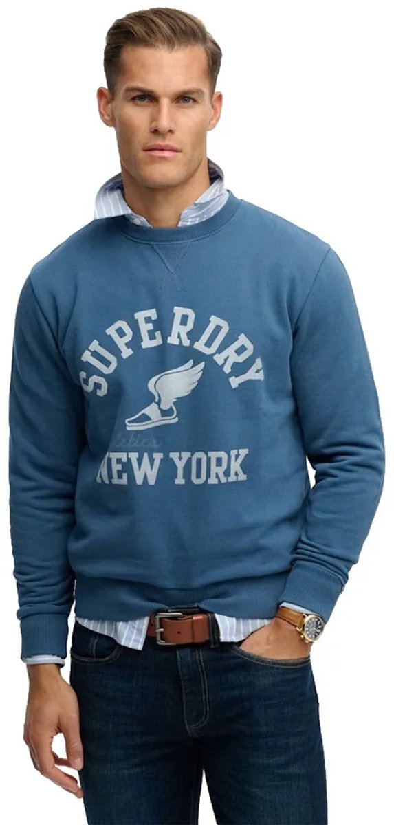 Superdry Athletic Essential Crew Sweatshirt L Man Marineblauw