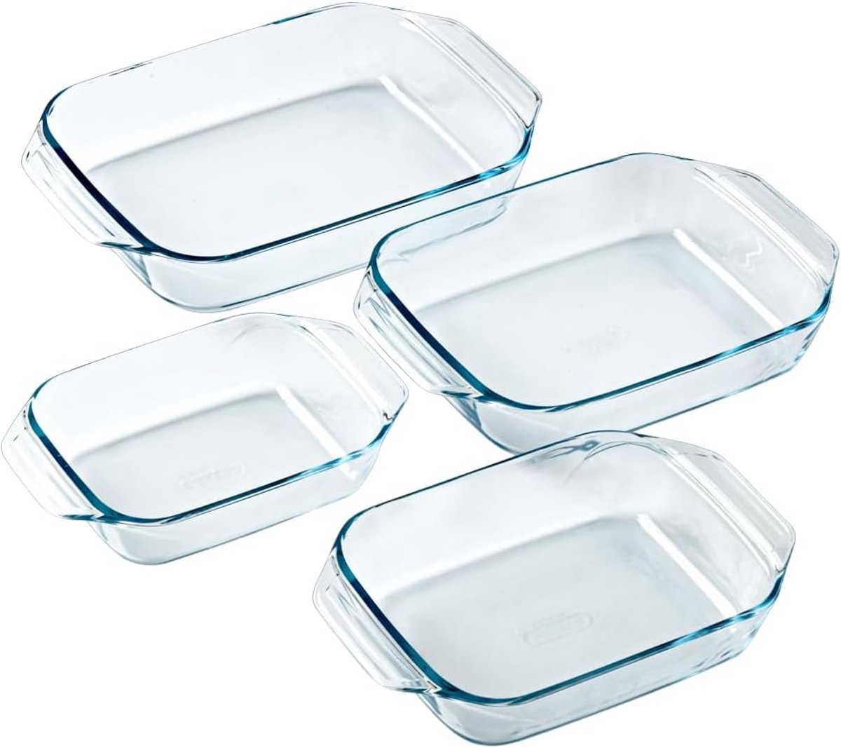 Ovenschaal Set - Glazen Bakvorm - Familie Gerechten Bereiden - Extreme Temperatuurbestendig - 3 Liter Capaciteit - Transparant
