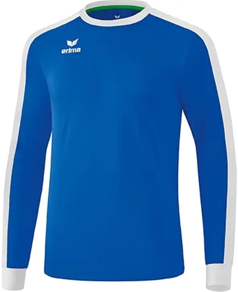 Erima Retro Star Voetbalshirt Lange Mouw Kinderen - New Royal / Wit | Maat: 116