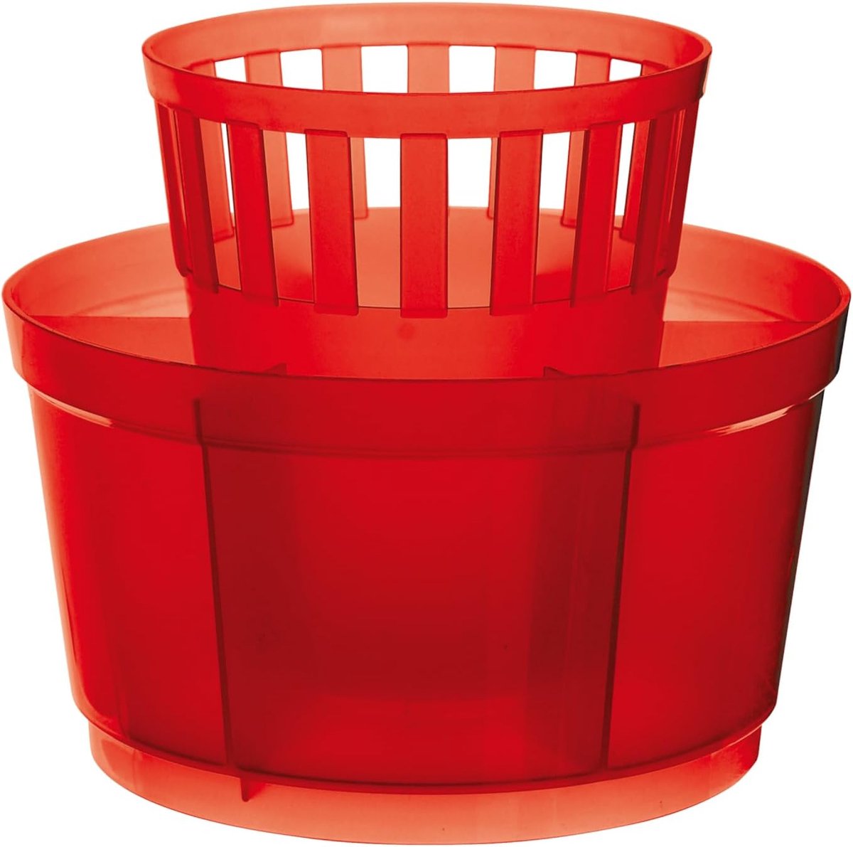 Bestekmand - Keuken Organizer - Vaatwasserbestendig - Compact Ontwerp - 15 cm diameter - Rood