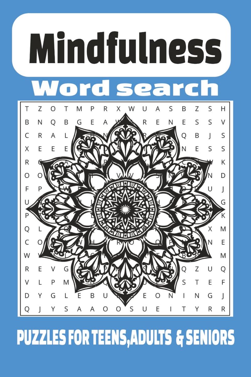Mindfulness Woordzoeker Boek - Ontspanning Puzzelboek - Focus Positiviteit - Grote Letters - 15x23 cm - null