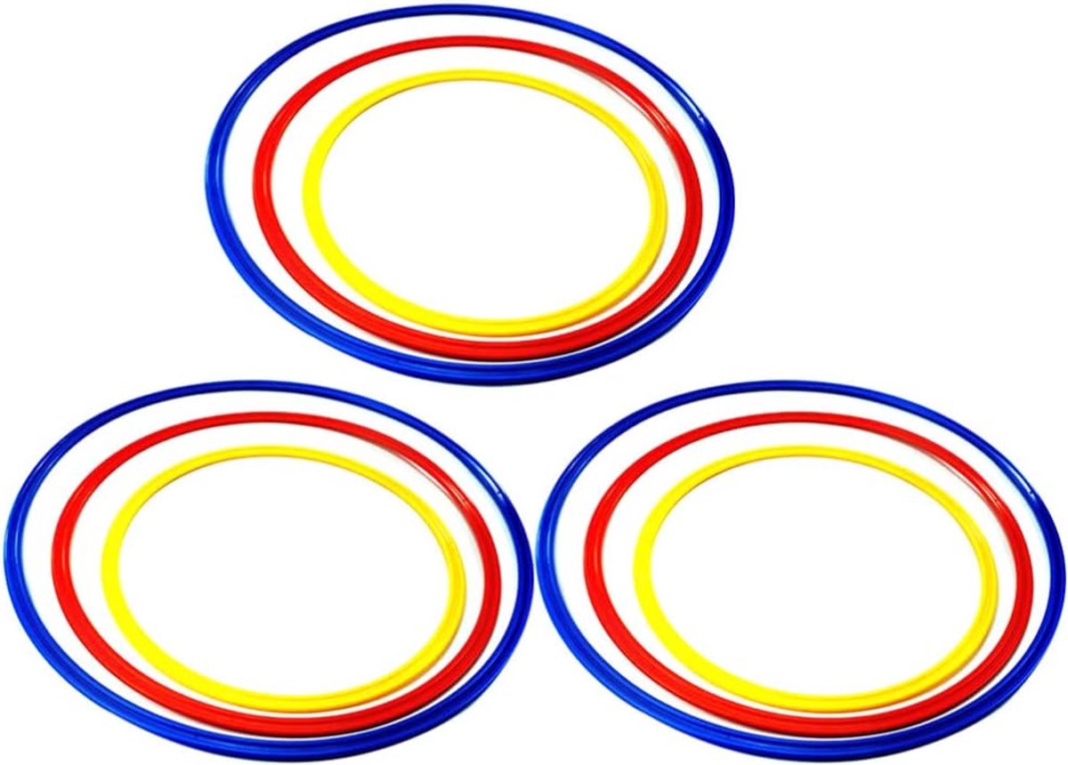 Trainingsringen Set - Behendigheidsringen Voetbal - Voetenwerk Verbeteren - Duurzaam ABS Materiaal - 40cm Diameter - Meerdere Kleuren