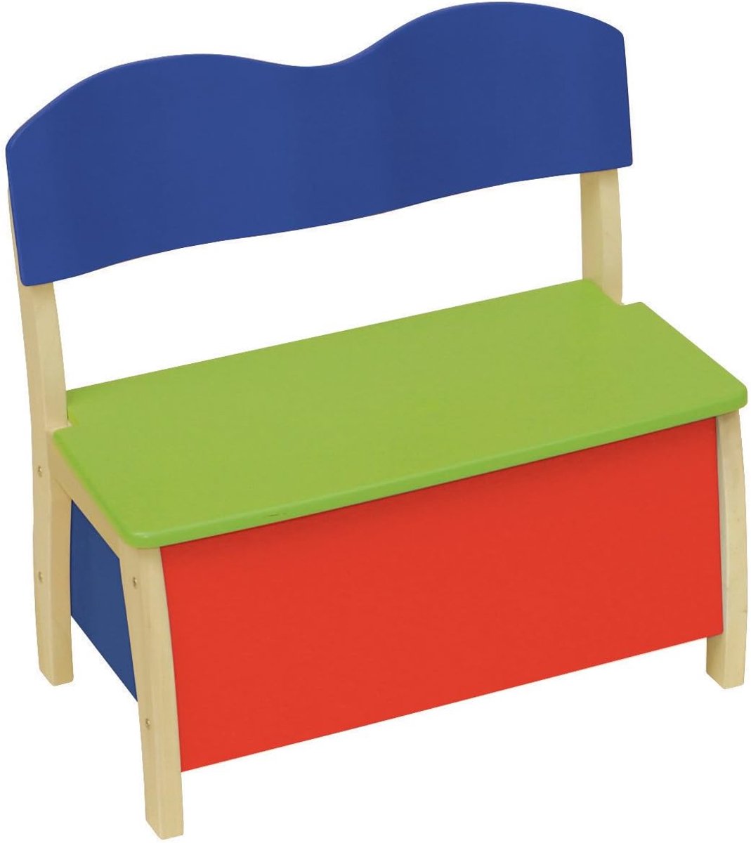 Kinder Zitbank - Opbergbank Kinderen - Speelgoed Opbergen - Met Opbergruimte - 615 x 335 cm - Veelkleurig
