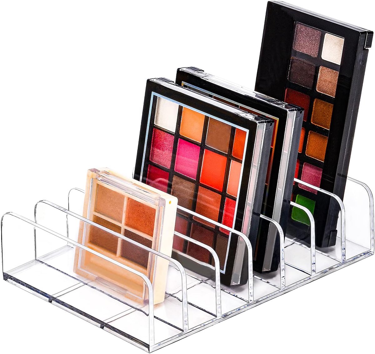Palet Organizer - Cosmetica Houder - Make-up Opbergen - 7 Secties - 17x12x4cm - Transparant