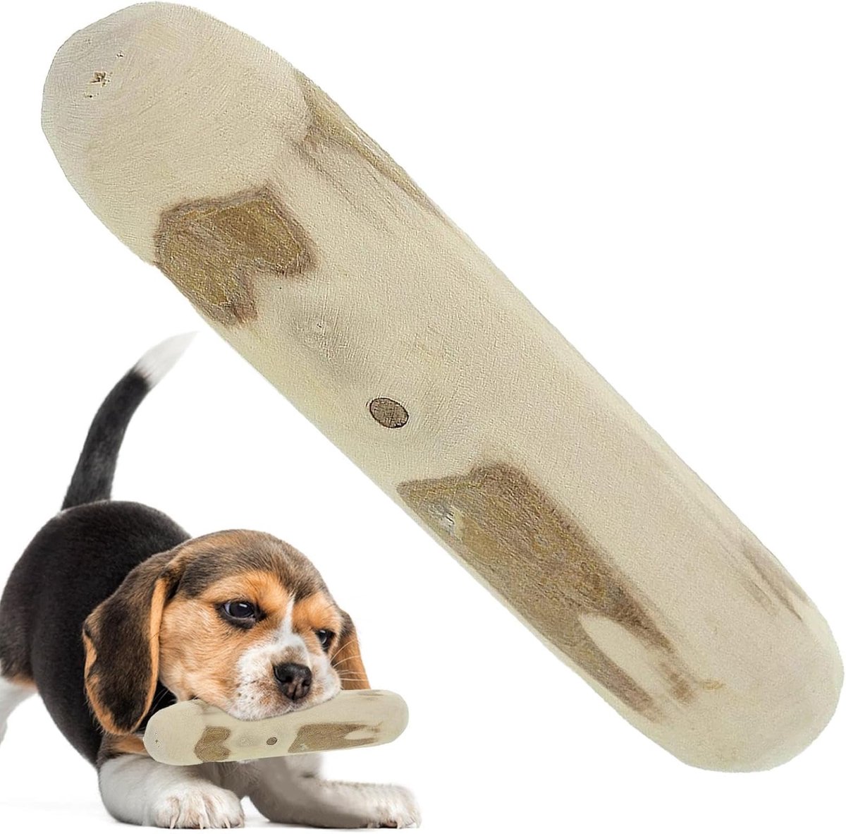 Hondenkauw Hout - Natuurlijk Kauwspeelgoed - Tandverzorging Hond - 100% Natuurlijk - 10cm Lang - Houtkleur