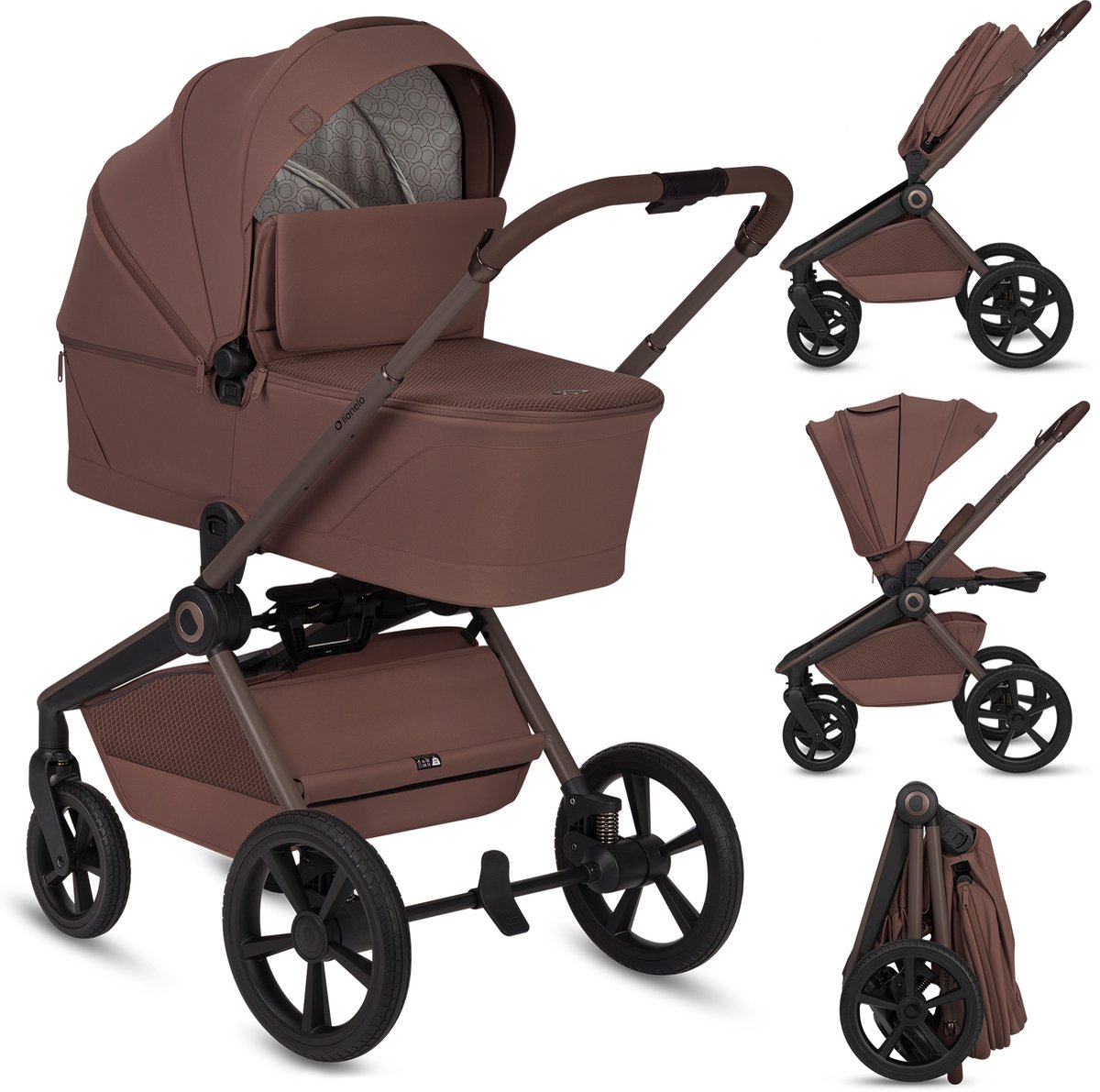 Lionelo Freya 3in1 Kinderwagen Set met Omkeerbare Zitting