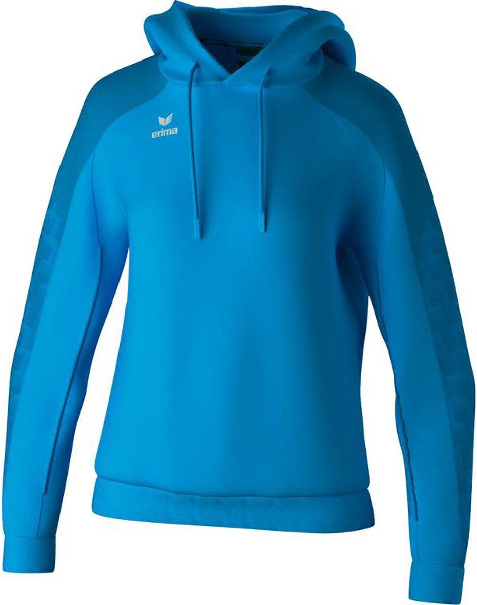 Erima Evo Star Sweatshirt Met Capuchon Dames - Lichtblauw / Mykonos | Maat: 40