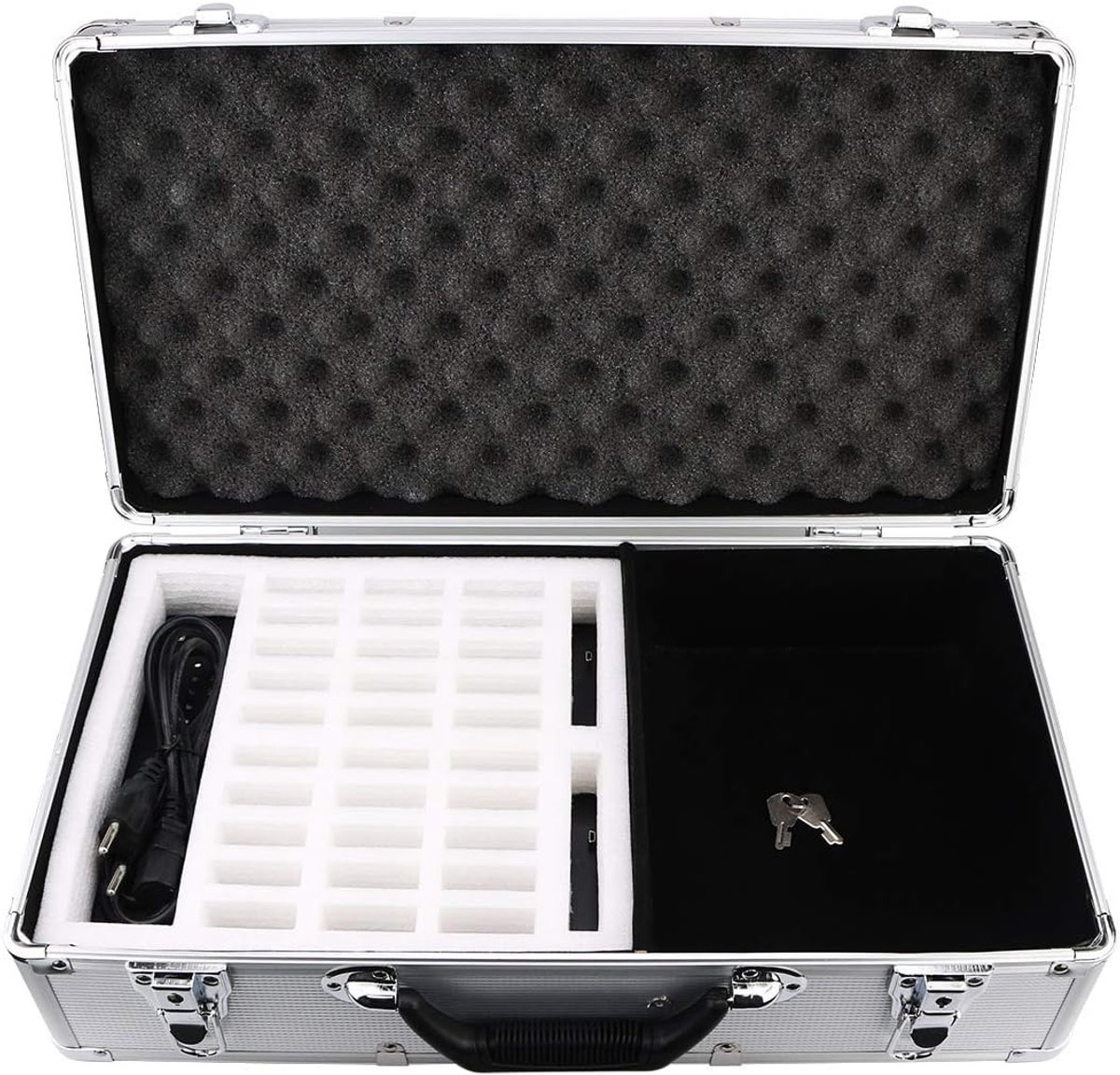 Oplaadkoffer - Laadstation - Tour Gids Systeem - 32 Sleuven - 3.58 kg - Zilver