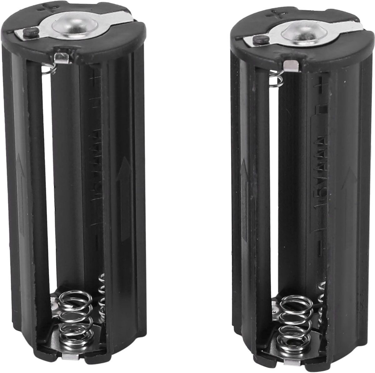 Batterij Houders - AAA Houder Set - Zaklamp Voeding - 2 Stuks Pakket - 6x4x2 cm - Zwart