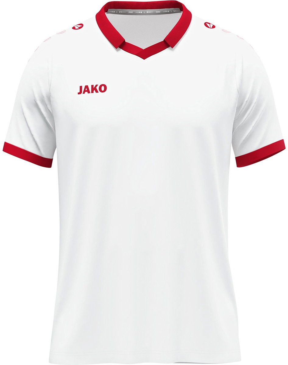 Jako Glory Shirt Korte Mouw Heren - Wit / Rood | Maat: XL