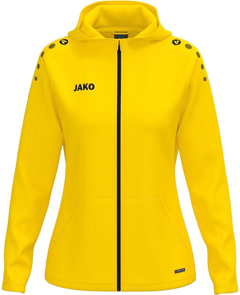 Jako One Jas Met Kap Dames - Geel | Maat: 46/48
