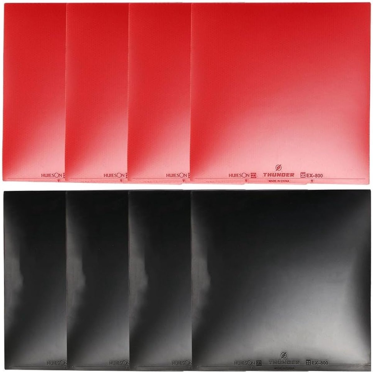 Tafeltennis Rubber - Pingpong Bladen - Snel Aanvalsspel - Verbeterde Spin Constructie - 16x16x2.2cm - Rood Zwart