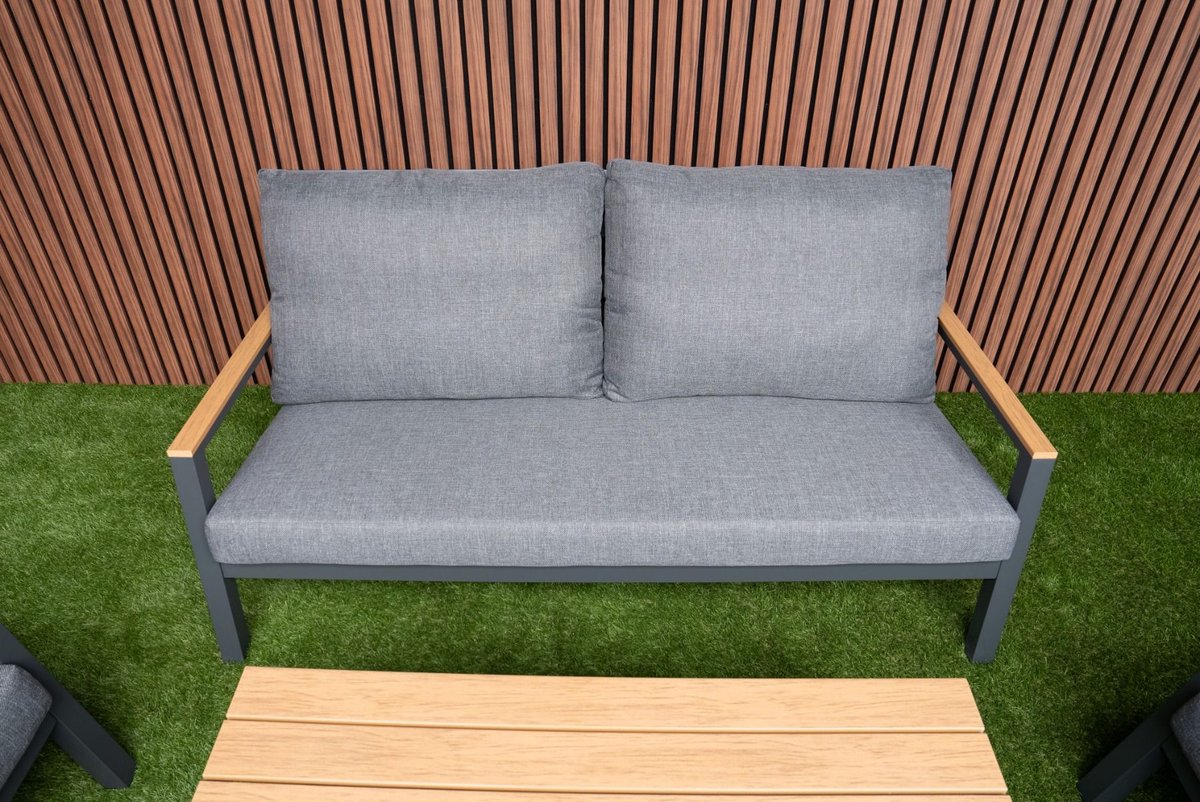 Lesli Living Salon lounge Donnan - aluminium - gris