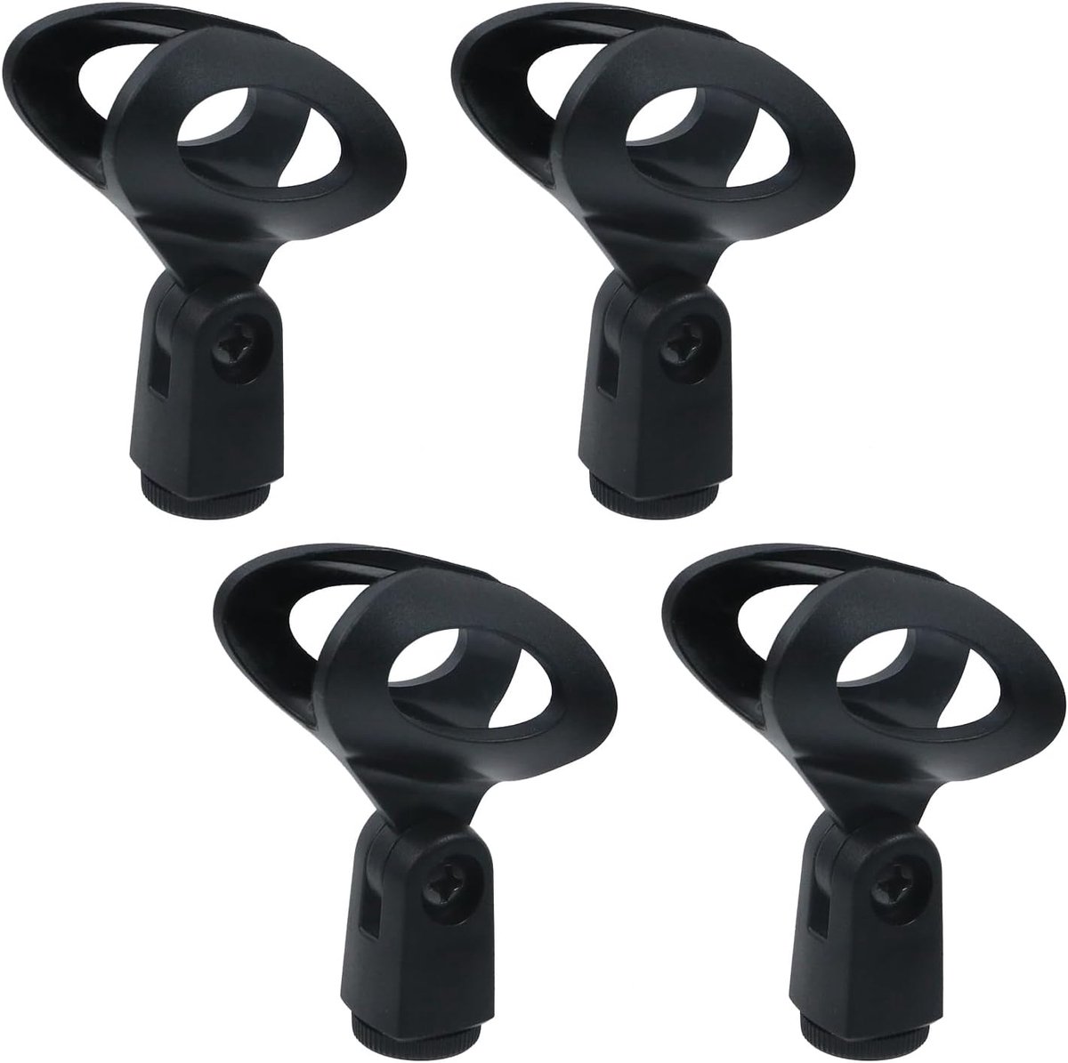 Microfoon Clips - Houders Rubber - Verstelbare Hoek - Flexibel Ontwerp - 30-50 mm - Zwart