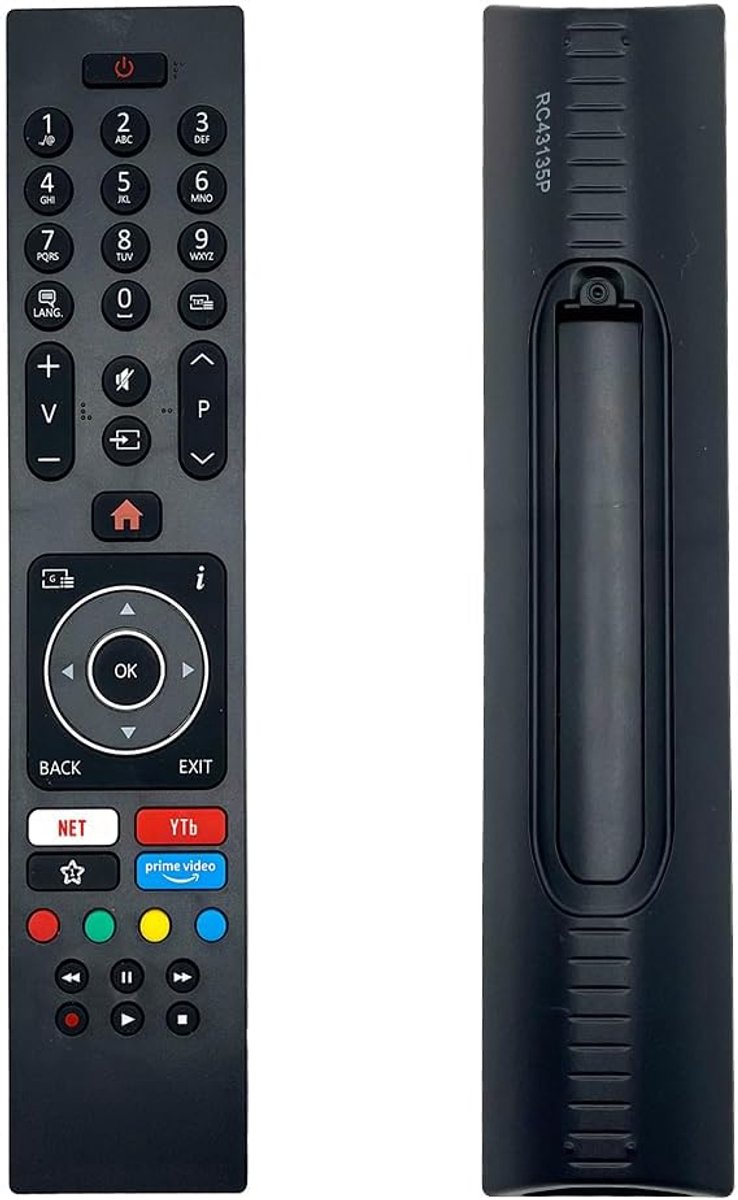 Afstandsbediening TV - Universele Controller - Televisie Bediening - Specifieke Compatibiliteit - 23 x 5 x 2 cm - Zwart