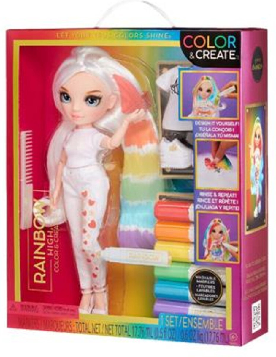 Rainbow High Color & Create - Blauwe ogen - 27 cm - Modepop — afbeelding 13