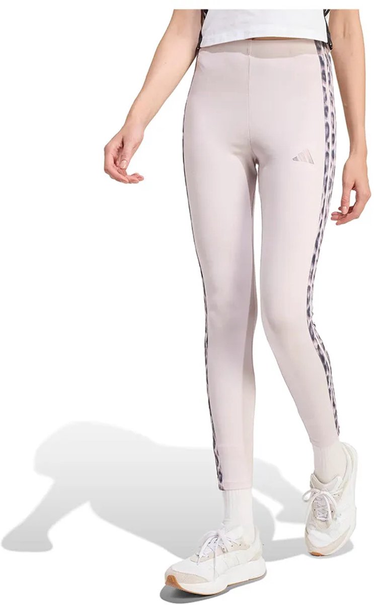 Adidas Seasonal Essentials Leopard Print 3 Stripes Leggings S Vrouw Multicolor