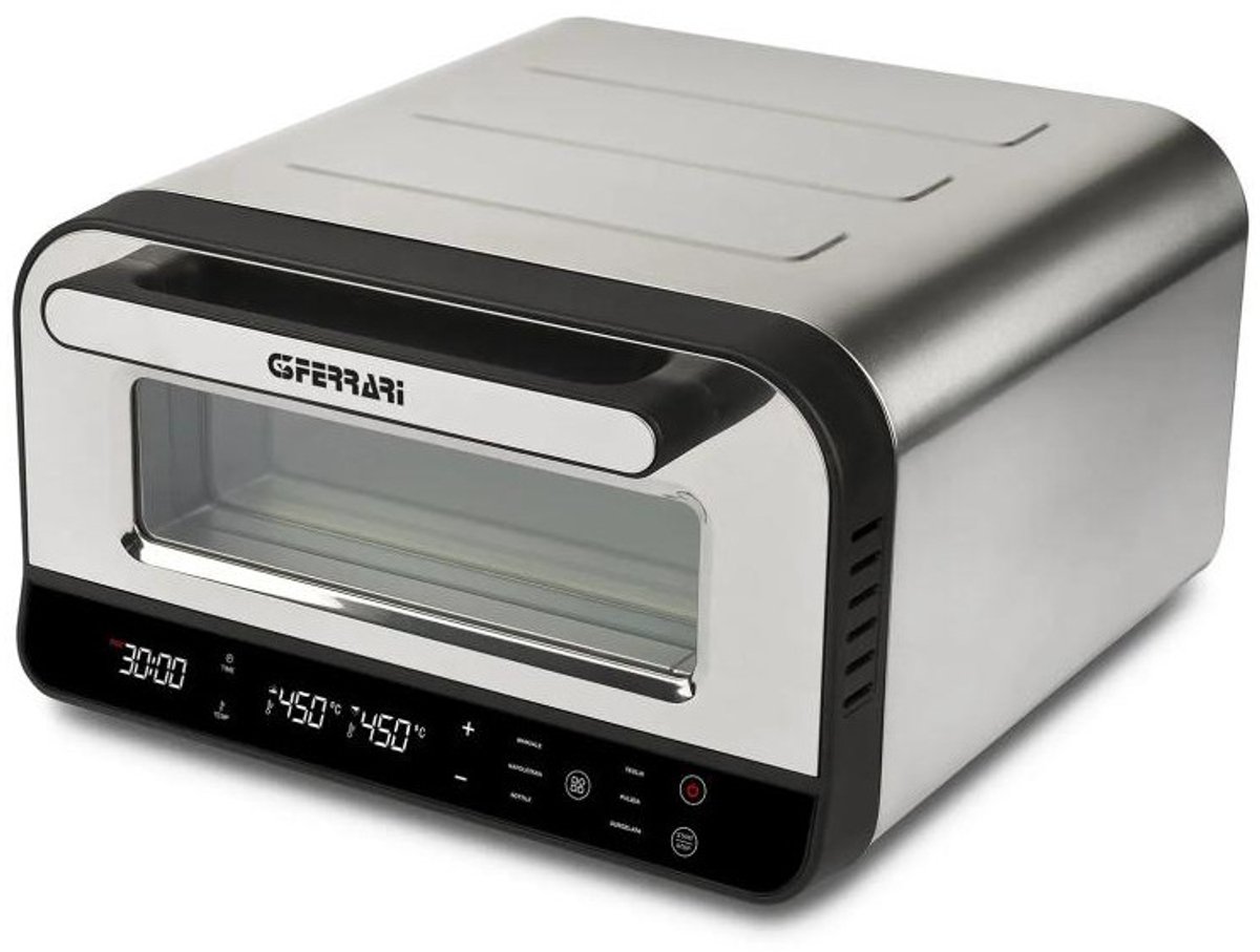 G3 Ferrari Pizza Pro 2 Minuti Pizza Oven – Tot 450°C – Pizza in 2 Minuten – Elektrische Pizzaoven met Pizzasteen & Digitale Programma’s