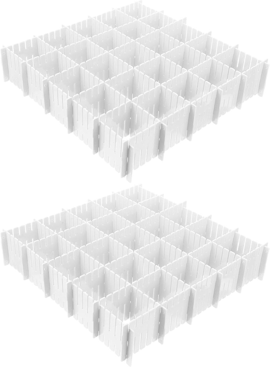 Ladeverdelers Set - Opbergers Scheiders - Lades Ordenen - Eenvoudig Verstelbaar - 24 Stuks - Wit