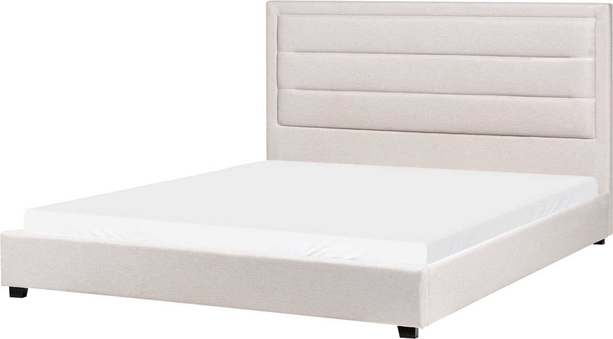 Beliani ROUEN - Waterbed - Lichtbeige - 180 x 200 cm - Polyester