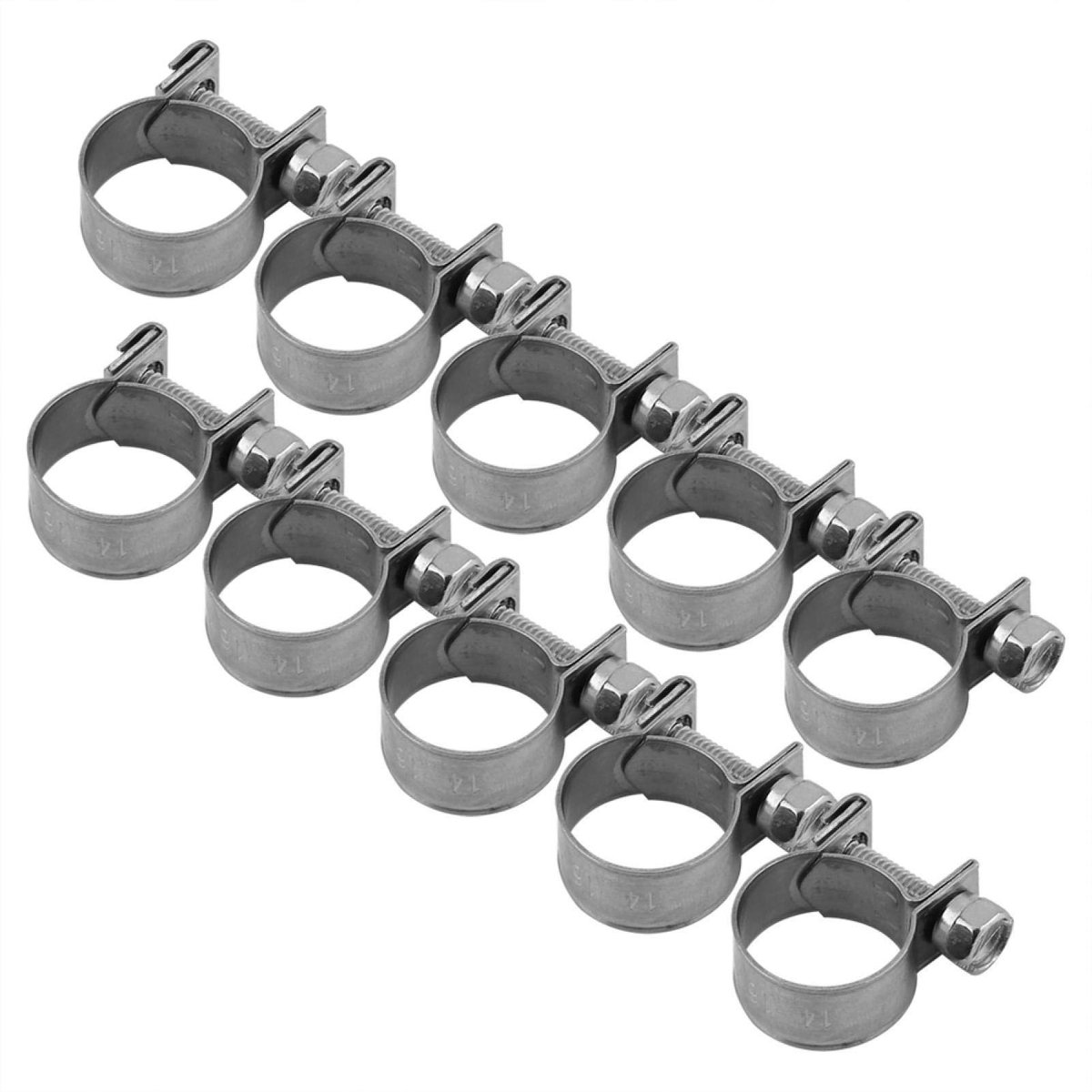 Allecto - Slangklemmen - Mini Slangklemmen - Rvs Klemmen voor Slang - 14-16mm - Geschikt voor Brandstof en Water - Set van 10 - Universeel Gebruik ...