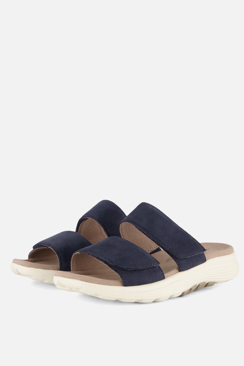 Gabor Rollingsoft Slippers blauw Suède - Maat 9,5