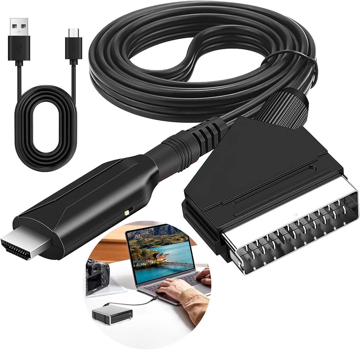 Scart naar HDMI Converter - Full HD 1080p/720p Video en Audio Adapter